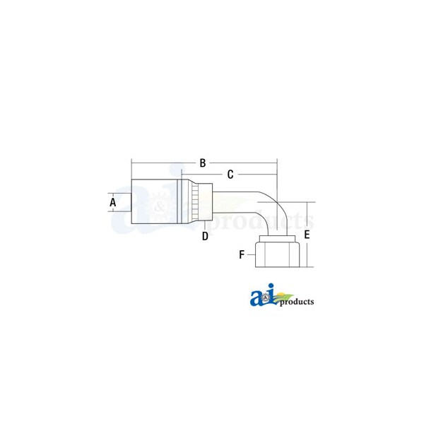 HW-FJX90 Female JIC 37 - Swivel - 90 Degree Elbow 8 x4 x2